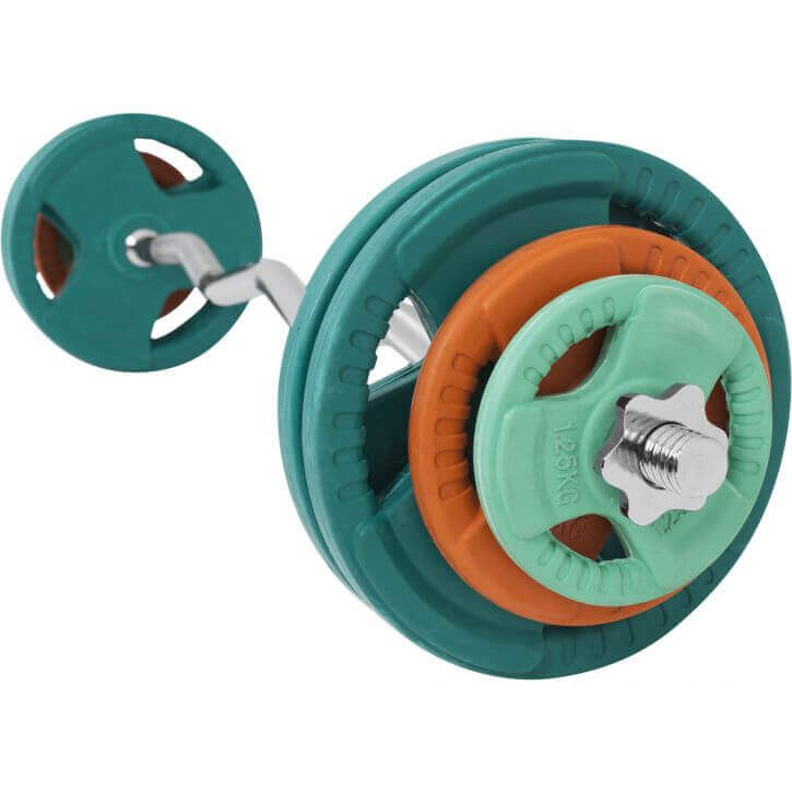 Gorilla Sports | SZ-Curlset Gummi Gripper 35 kg