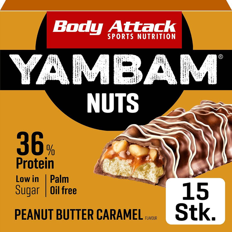 Body Attack | YAMBAM NUTS Protein Riegel (15x55g)