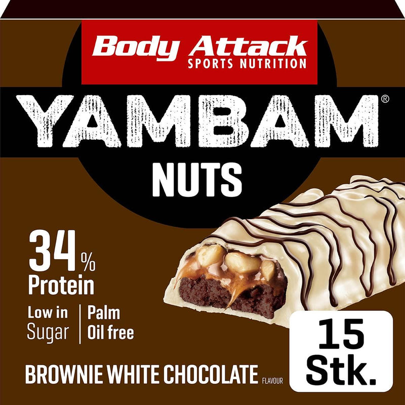 Body Attack | YAMBAM NUTS Protein Riegel (15x55g)