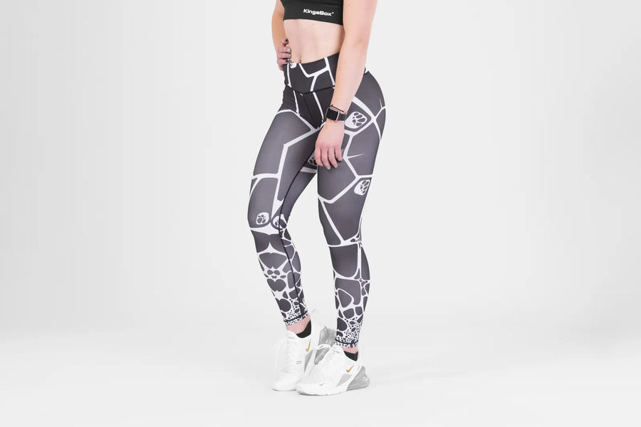 KINGSBOX CLASSIC WHITE-WEB LEGGINGS