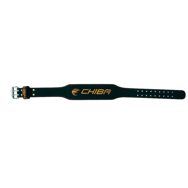 Chiba - 481 - Ledergürtel schwarz/gold XXL