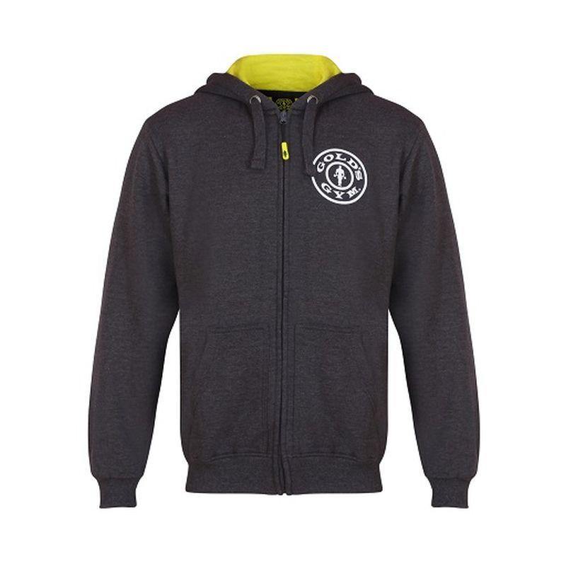 Gold´s Gym Charcoal Zip Hoodie - The Fitness Outlet
