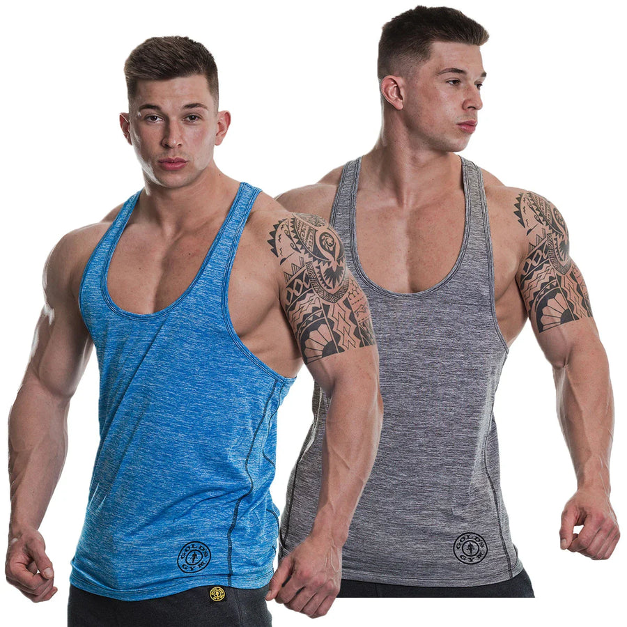 Golds Gym - Stringer Raglan - Blue Marlin