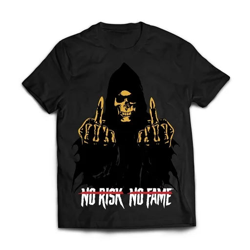 Skull Labs | T-Shirt NO RISK-NO FAME - Schwarz/ Gold